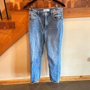 A&F the ankle straight ultra high rise